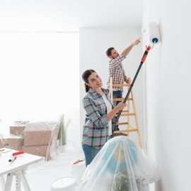 Zanvxt 1.9 to 9.8ft Carbon Fiber Extension Pole. Multi-Purpose Pole with Universal Twist-on Metal Tip 、Paint Roller Extension Pole、Best Telescoping Pole for Cobweb Duster, Dusting and Window Cleaning