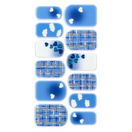 Nailholic Push Active Nail Stickers 03, Overwhelming Blue, 12 Sheets