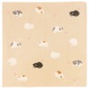 Wataol Semi Washed Towel Handkerchief, Naughty Cat