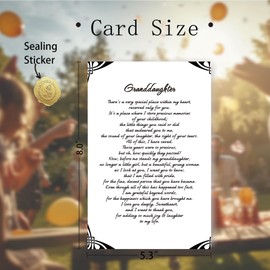 FSSDAS Cherished Granddaughter Birthday Card with Envelope, Happy Birthday Gifts for Granddaughter, Ideal for Collecting Memories, Includes Red Envelope Bday Greeting Card，Heartfelt Message for She