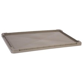 Hudson Exchange 24 x 15" (10 Pack) Lid For Straight Wall Handled Storage Container Tote, Gray/Brown