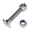 Techtanium® Carriage Bolts M6 x 35/35 mm with Locking Nuts