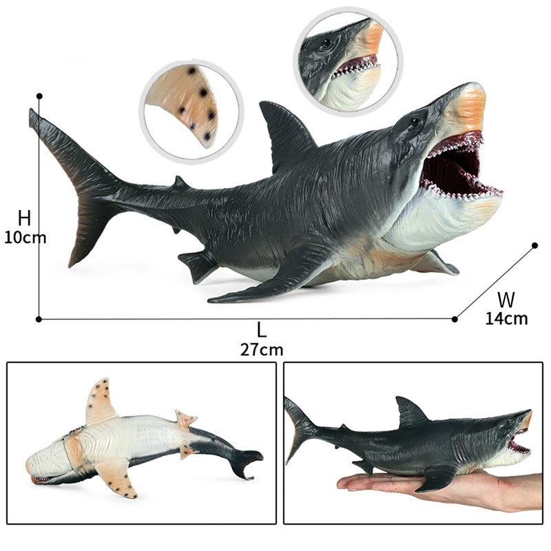 Megalodon Great White Shark, Sea Animals, Fish, Animal Set, 11