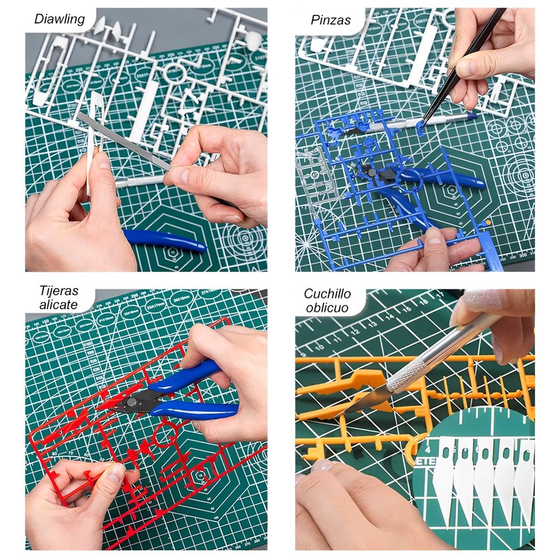 Xiaozuoyue Kit de Herramientas Gundam 9 Piezas, Kit de Herramientas