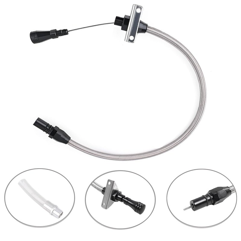 Firewall Mounted Trans Flexable Dipstick with Stainless Steel Braided Housing