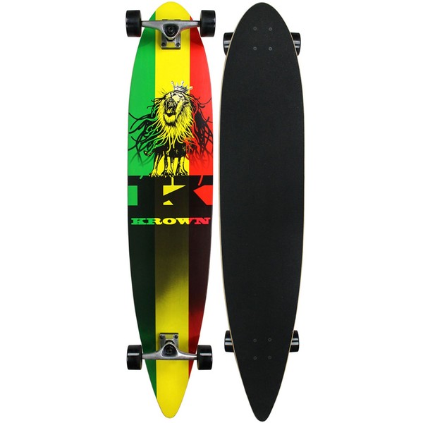 Krown Rasta City Surf Longboard Skateboard