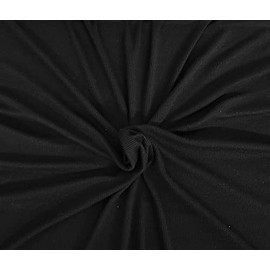 Koshtex Black Modal Spandex 2x1 Rib Knit Fabric by The Yard Made in The USA 12/16/21