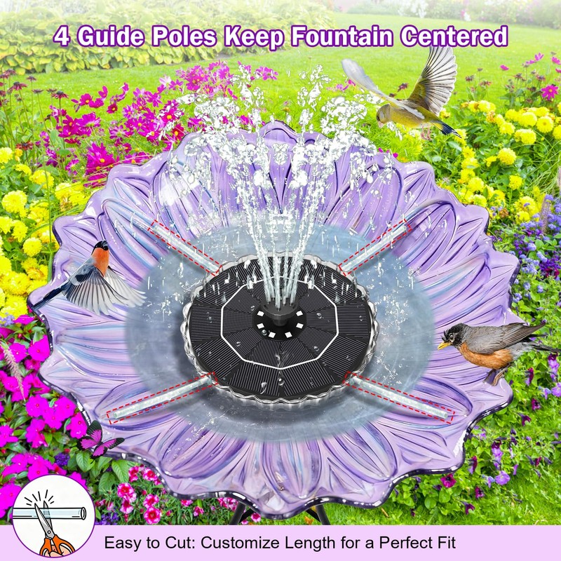 SZMP 3.5W Solar Fountain for Bird Bath with 2000mAh Battery
