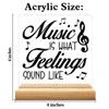Music Is What Feelings Sound Like Clear Acrylic Desk Decorative