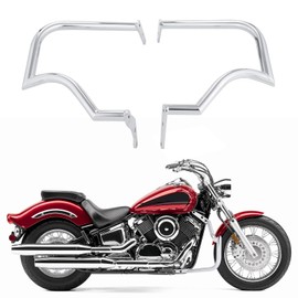 Aferrizu Engine Guard Crash Bar for Yamaha Vstar 1100 Classic Custom Silverado Xvs 1100 1999-2009 (Silver)