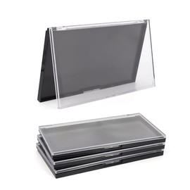 Magnetic Makeup Palette with Clear Top  3Pack Empty Eyeshadow Pan Dispensing Storage Box 60Pcs Adhesive Metal Stickers for DIY Cosmetics Lipstick Blush Powder-7.71”X4.33”Palette - Size: Palette - 7.87”X5.51”