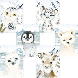 CreativeRobin Arctic Animal Poster Set as Cute Nursery Decoration
