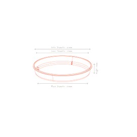 Clever Pots Easy Release Saucers, Earthenware, Terracotta, Medium/Large, 40 Units(8 packs of 5 plastic saucers)