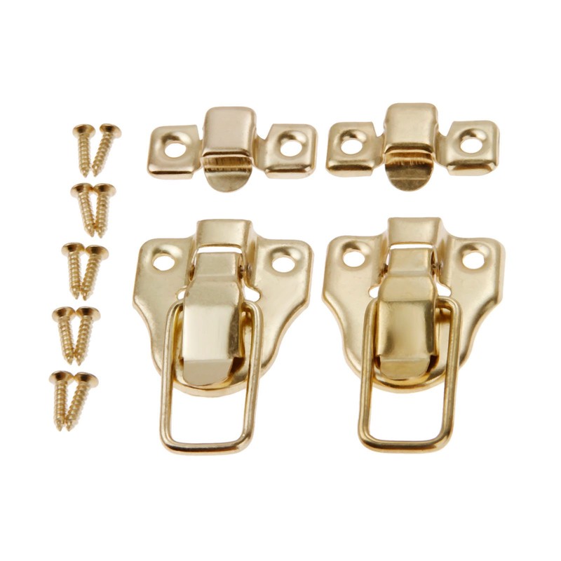 dophee 10Pcs Vitnage Gold Duckbilled Toggle Hasp Latch Clasp Lock