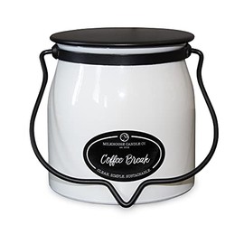 Milkhouse Candle Company - Coffee Break - Creamery Collection - 16oz Double Cotton Wick Soy Candles with Beeswax - Long Burn Time, Made in The USA - Non Toxic, Premium Scented Candles