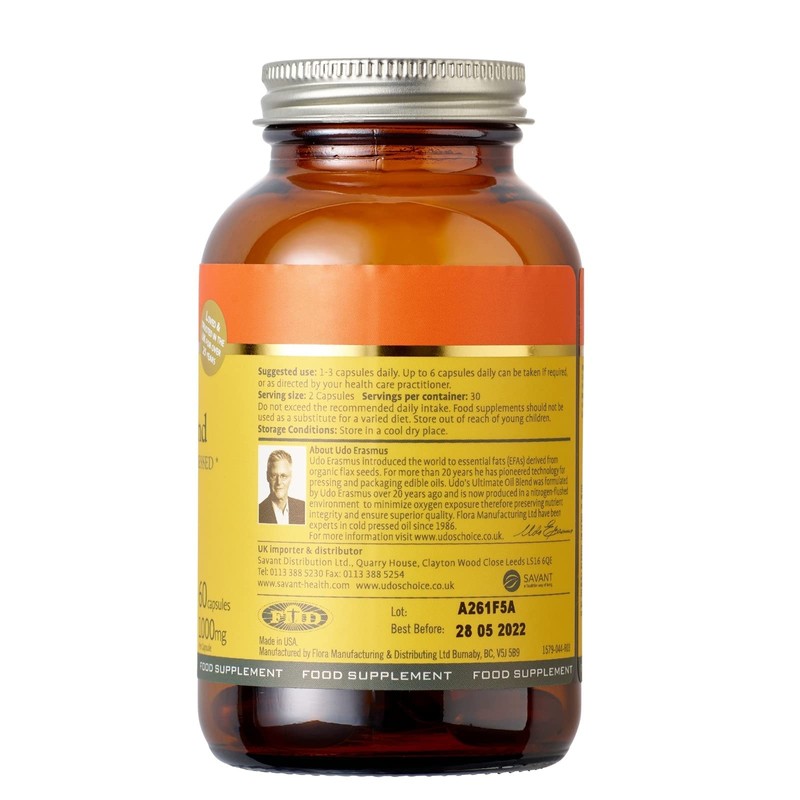 Udo's Choice Ultimate Oil Blend Capsules - Natural Source of