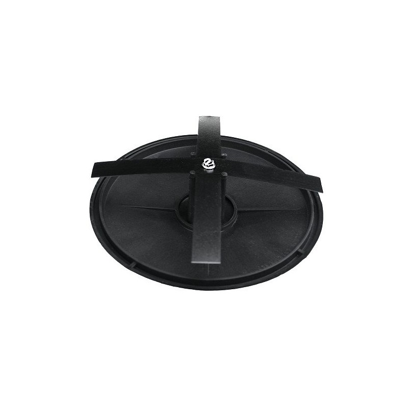 4" Round Light Pole Top Cap- Black Plastic