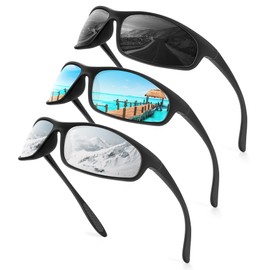 KALIYADI Mens-Sunglasses Polarized Sunglasses-Men Sports: Sport Sun Glasses for Running Cycling Fishing with UV Protection