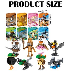 8 Piece Italian Brainrot Toys Set, Building Block Toy, Brain Rot Toys for Imaginative Play Suitable for Creative Game Time and Role Playing Activities