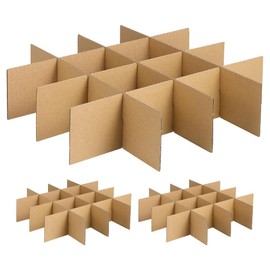 DIYEAH Pack of 18 Dividers for Shipping Boxes Packaging Plate Dividers for Packaging Moving Boxes for Tableware Cup Separator Moves Divider Movable Cup Paper Khaki