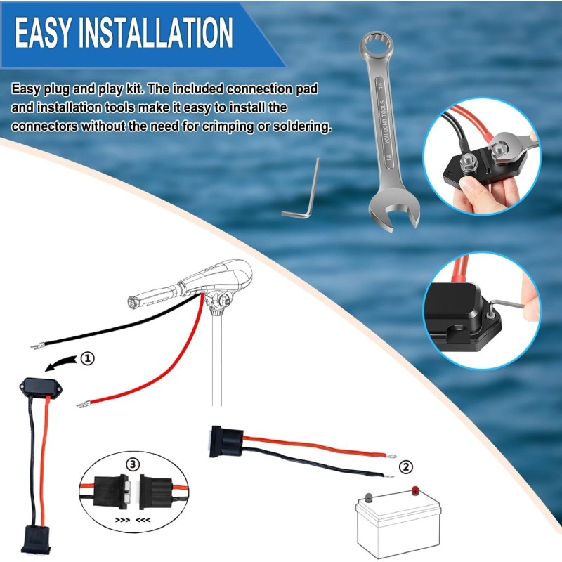 for Trolling Motor Newport NV X Kayak NK180 Battery Quick