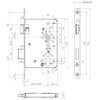 BKS Toilet Object Lock Number 515 Pin 55 mm x