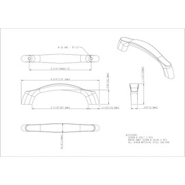 Aiden 4-7/8" Overall Length Cabinet pull 993-96DBAC