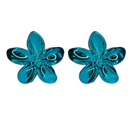 Blue Flower Hair Accessories for Women - 2 x 4 cm Small Flower Hair Clips, Flower Hair Clips for Girls Elegant Flower Hair Clip for Extra Volume