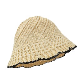 Feelorna Women’s Sun Hat, Foldable Packable Straw Hat Fashion Bucket Hat Breathable Summer Beach Hat for Travel Outdoor (Beige)