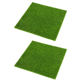 WINDAWNKE 4 Pack Artificial Grass 12 x 12 Inches Miniature Fairy Garden Grass, Fake Grass for Crafts