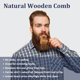Kit de Cuidado de Barba para Hombres, Set de Aseo y Crecimiento.