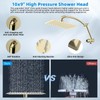Hibbent All Metal cUPC Certified Shower Head, 10'' High Pressure