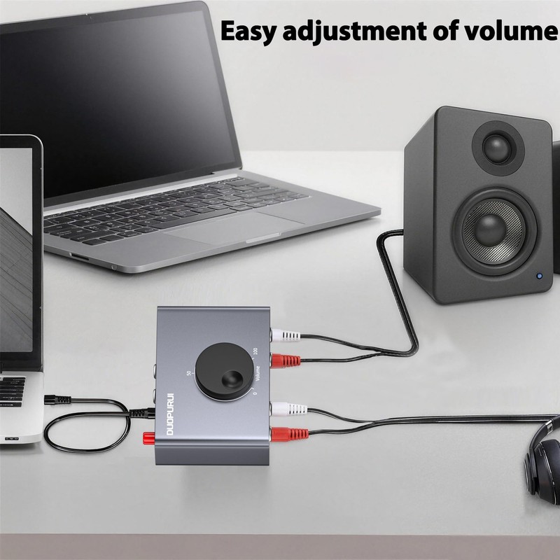 DUOPURUI RCA Stereo Audio Switcher, 2 in 1 Out /