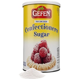 Gefen Confectioners Sugar, 16oz (1 Pound) Resealable Container | No Cornstarch | Powdered Sugar 1lb | Premium Confection Sugar | Kosher (including Passover)