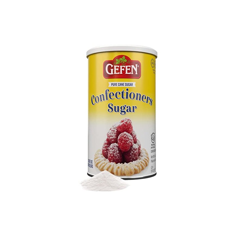 Gefen Confectioners Sugar, 16oz (1 Pound) Resealable Container | No