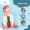 Tasty Tie Teething Tie, 3-in-1 Clip-on Baby Tie, Crinkle Toy