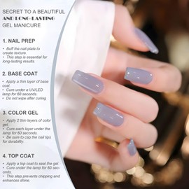 Vishine 16 ml Gel-Nagellack, semi-permanent, transparent, Soak-Off, UV, LED, für Nail Art, Maniküre, Zuhause, DIY, L305 Blaubeer-Pudding