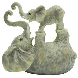 Leonardo Collection The Ellie & Family Playtime Elephant Figurine Figurines Statues For Home Decor | Ideal Ornaments Friendship Gifts For Women & Men | Lovely Centerpiece & Living Room Accessories