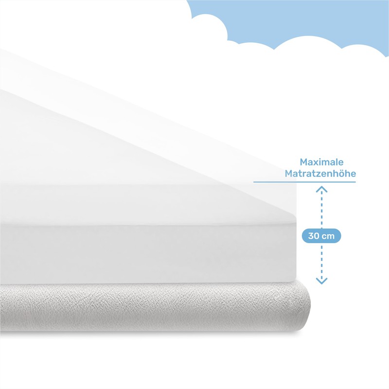 Dailydream Waterproof Mattress Protector, Fitted Sheet Format, Breathable, 90 x