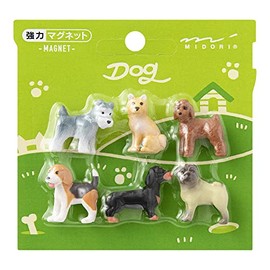 DESIGNPHIL 49887006 Mini Magnets, Set of 6, Dog Pattern B