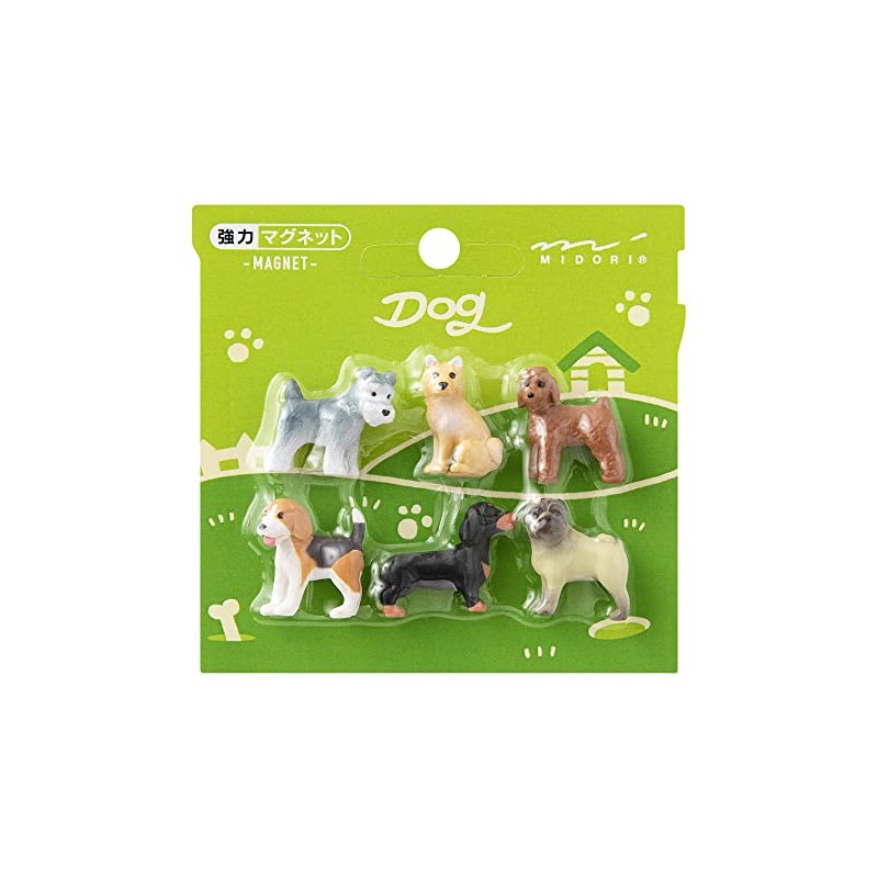 DESIGNPHIL 49887006 Mini Magnets, Set of 6, Dog Pattern B