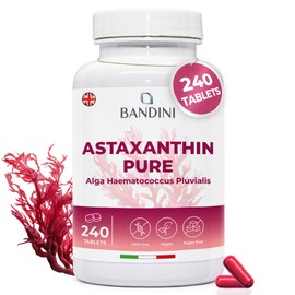 BANDINI Bandini? Pure Astaxanthin 240 High Strength Tablets (8 Months Supply) | Powerful Antioxidant from Haematococcus Pluvialis Algae | Astaxanthin Supplement 8mg, Magnesium Stearate & GMO-Free | Vegan