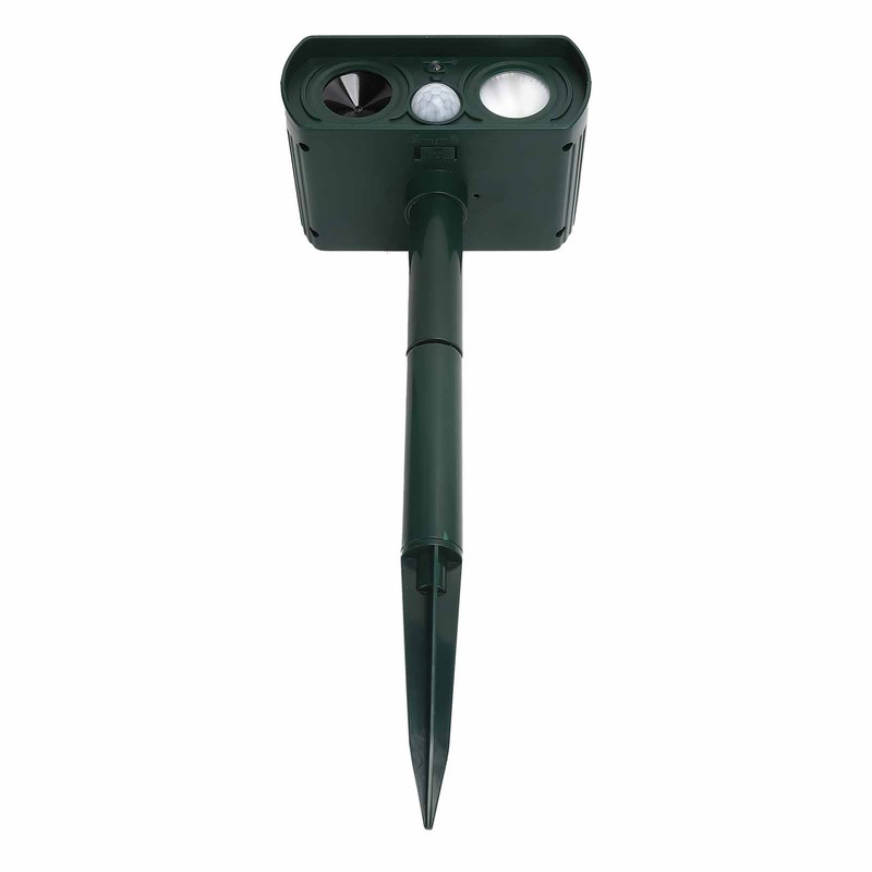 Solar Powered LED Animal Repeller Ultrasonic Waterproof Animal Repellent for