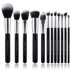 Oscar Charles Professional Makeup Brush Set 12 Pieces {Silver}
