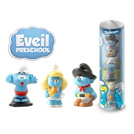 Plastoy Series Tube of 3 Figures The Smurfs Eveil 60846 (2017)