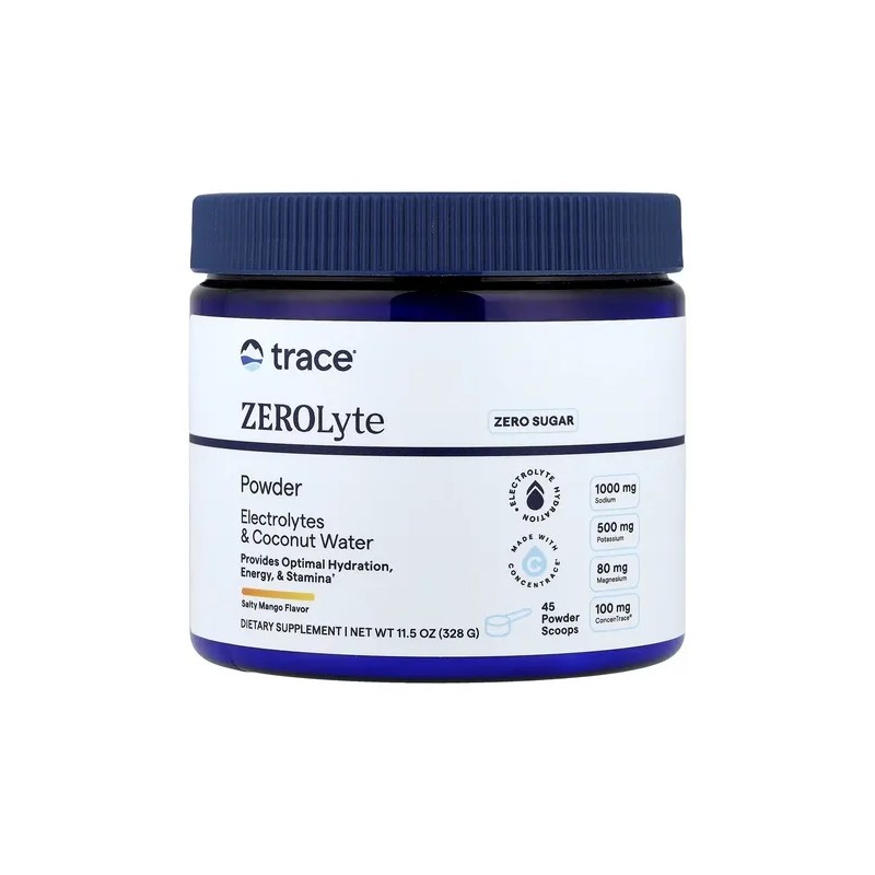 Electrolitos en Polvo Trace Minerals Zerolyte Sabor Mango Salado 328g