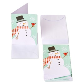 American Greetings Blank Christmas Cards with Envelopes, Snowman (48-Count)