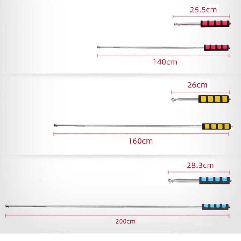 CAASFOOY 3 PCS Handheld Flagpole.Lightweight Extendable Stainless Steel Handheld Flagpole