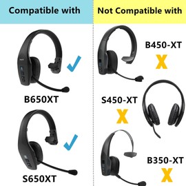 B650-XT Cooling Gel Earpads Replacement Compatible with BlueParrott B650XT B650 XT S650-XT Noise Cancelling Headset Ear Pads Cushions Mic Foam Kit with Designed for Truck Drivers