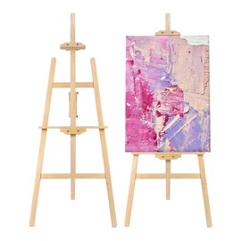 Stuelloaf Adjustable Wooden Painting Easel, Art Easel Stand Hold up to 48'', Painting Canvas for Wedding Sign and Poster, Drawing for Adults, Begginners and Students